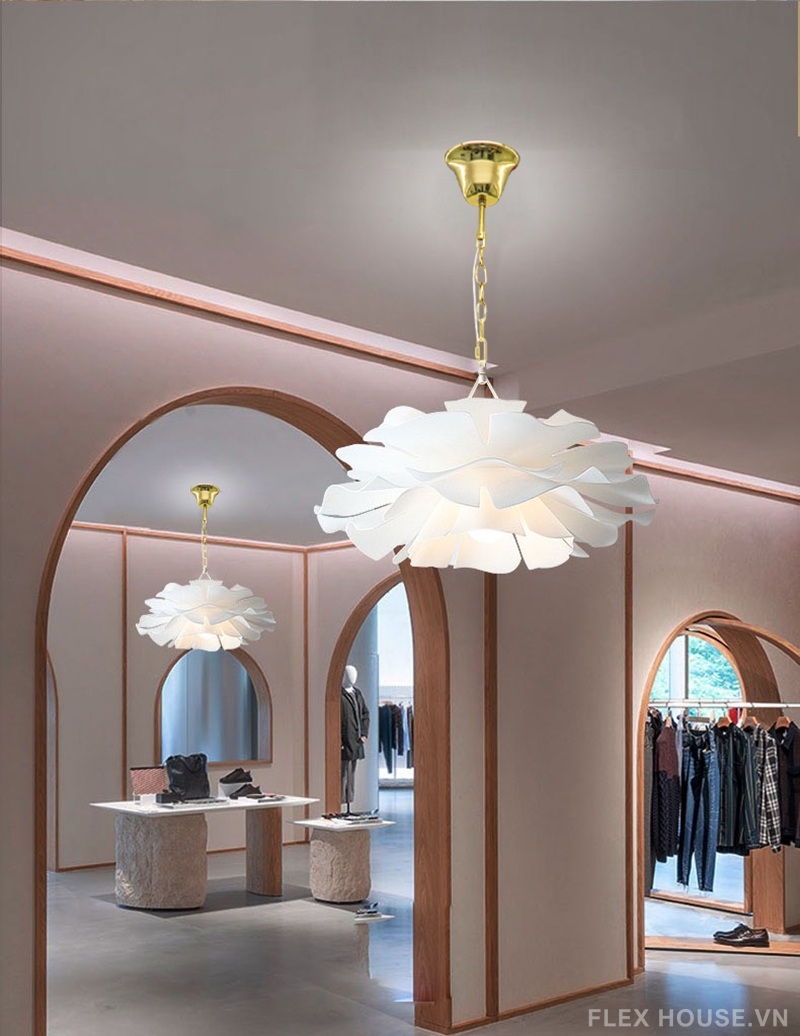 Đèn thả trần hoa trắng cách điệu Scandinavian TTK74 3 Đèn thả trần hoa trắng cách điệu Scandinavian TTK74