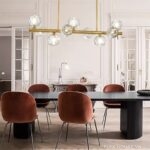 Đèn thả trần pha lê thân xi vàng đồng cao cấp TTK64