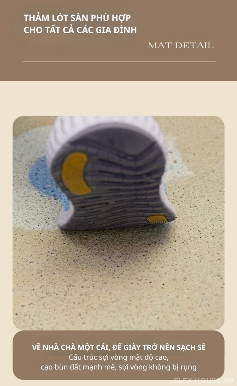 Thảm chào mừng PVC sợi vòng cạo bùn và bụi bẩn JX0192 1 Thảm chào mừng PVC sợi vòng cạo bùn và bụi bẩn JX0192