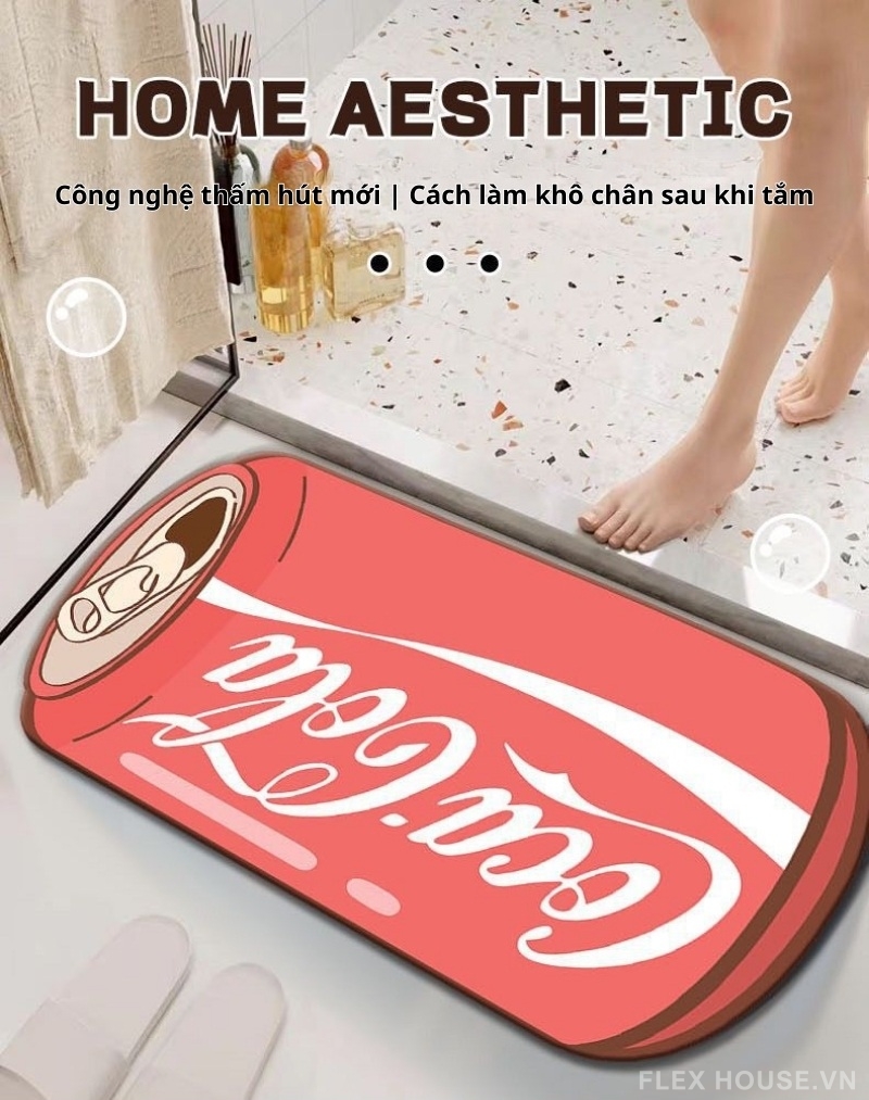 Thảm chùi chân decor lon nước phong cách Pop Art YY1804 1 Thảm chùi chân decor lon nước phong cách Pop Art YY1804