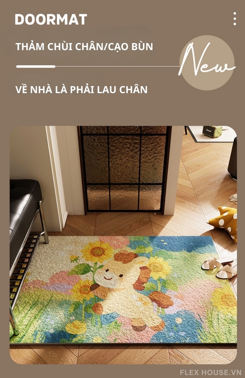 Thảm chùi chân gạt bùn và bụi bẩn Little Pony YY5711 1 Thảm chùi chân gạt bùn và bụi bẩn Little Pony YY5711