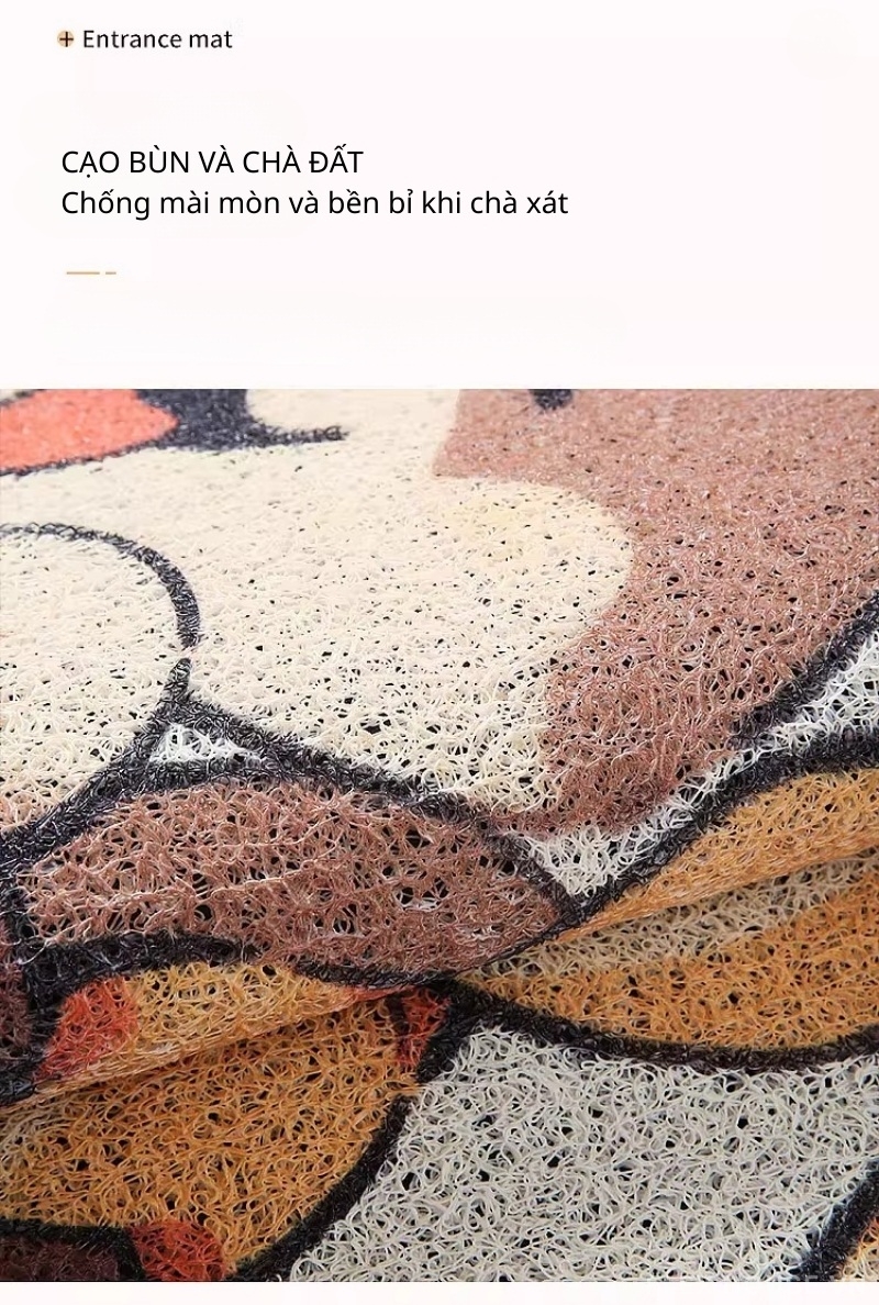 Thảm chùi chân PVC dệt sợi vòng hình Capybara YY103 2 Thảm chùi chân PVC dệt sợi vòng hình Capybara YY103