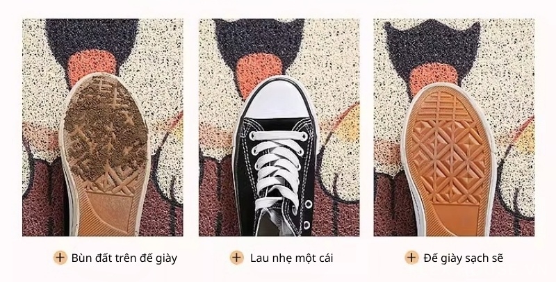 Thảm chùi chân PVC dệt sợi vòng hình Capybara YY103 3 Thảm chùi chân PVC dệt sợi vòng hình Capybara YY103