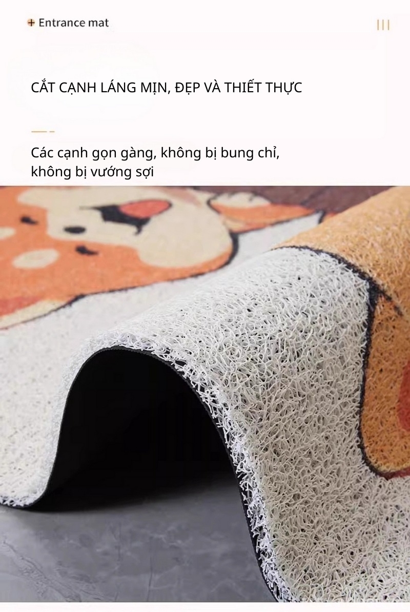 Thảm chùi chân PVC dệt sợi vòng hình Capybara YY103 6 Thảm chùi chân PVC dệt sợi vòng hình Capybara YY103
