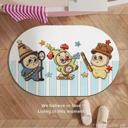 Thảm nhà tắm hình những người bạn Twinkle đáng yêu JX4520.02