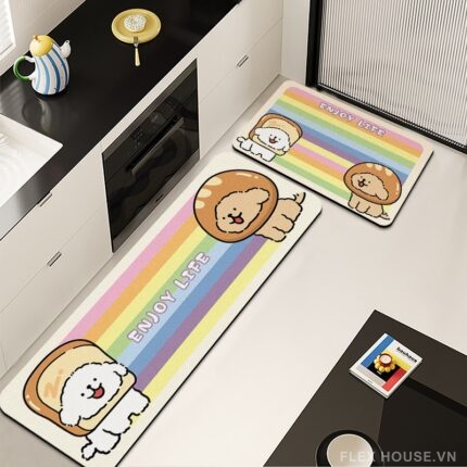 Thảm tảo cát trải bếp thấm hút chống bám bẩn JX5547.02