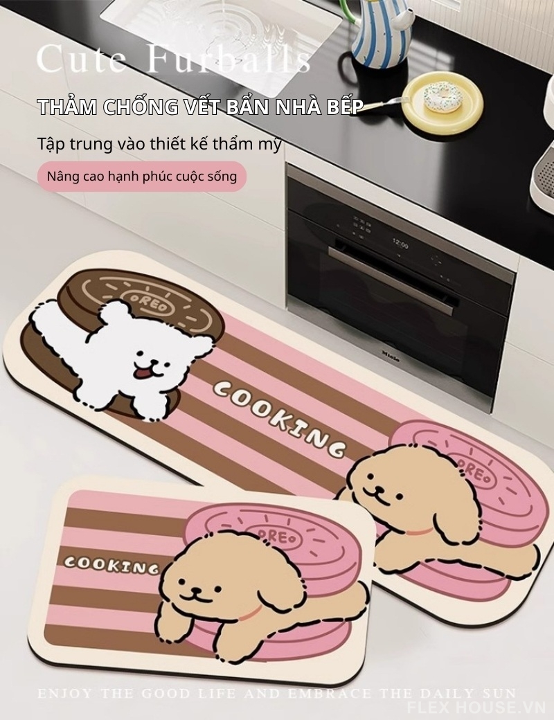 Thảm tảo cát trải bếp thấm hút chống bám bẩn JX5547 1 Thảm tảo cát trải bếp thấm hút chống bám bẩn JX5547