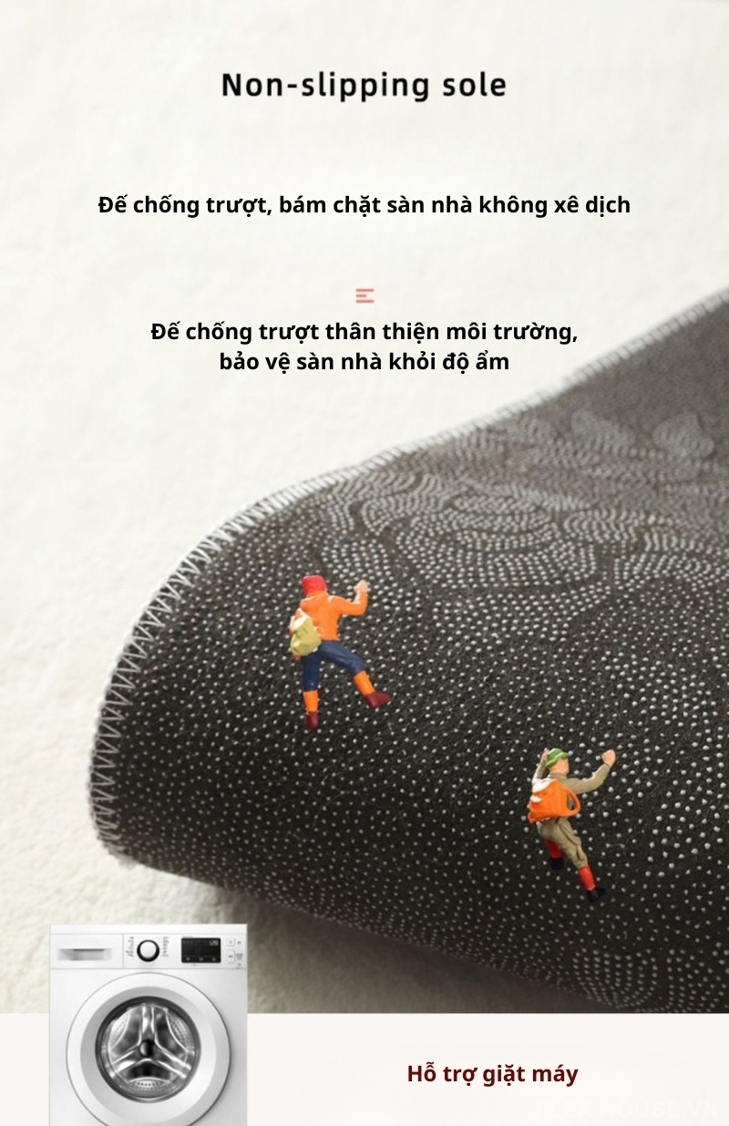 Thảm trải sàn Cashmere mềm mại hình gấu YY4345 7 Thảm trải sàn Cashmere mềm mại hình gấu YY4345