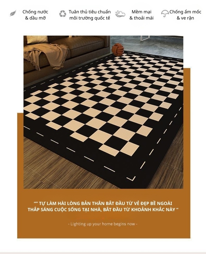Thảm trải sàn Checkerboard phong cách hiện đại SH5760 4 Thảm trải sàn Checkerboard phong cách hiện đại SH5760