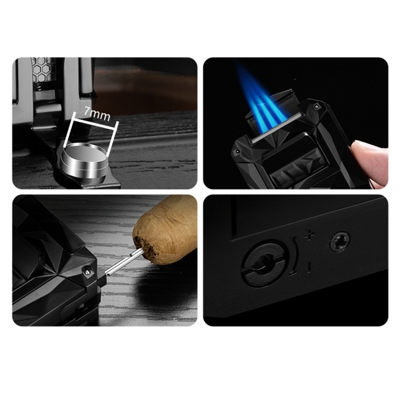Bật lửa cigar 3 tia đa chức năng CGL9158 7 Bật lửa cigar 3 tia đa chức năng CGL9158 20