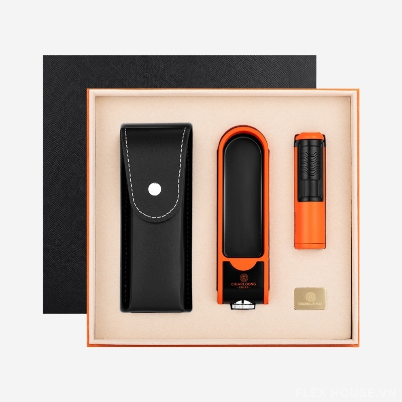 Bộ phụ kiện xì gà gạt tàn bật lửa chống gió CGL1876 13 Bộ phụ kiện xì gà gạt tàn bật lửa chống gió CGL1876 22