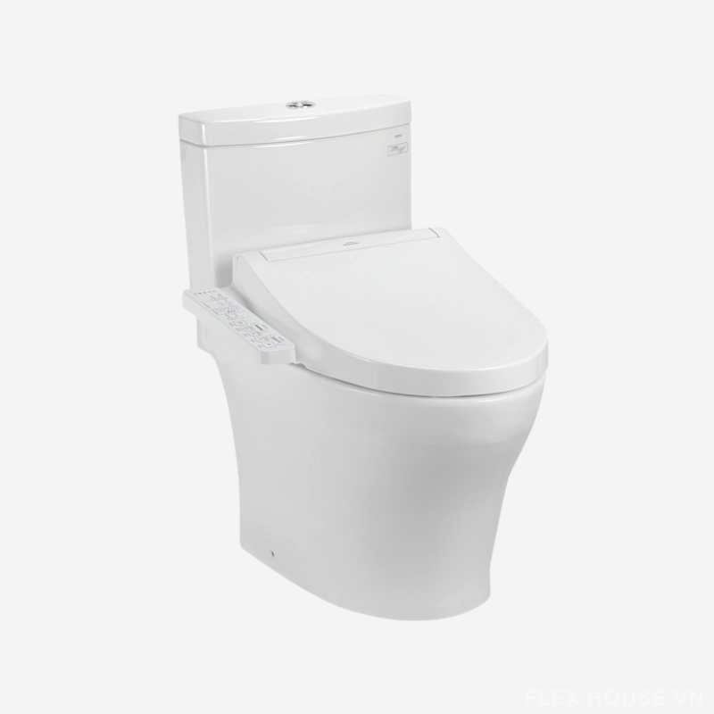 Bồn cầu 2 khối nắp rửa điện tử TOTO CS769CDRW17 (1) Bồn cầu 2 khối nắp rửa điện tử giấu dây TOTO CS769CDRW17 1