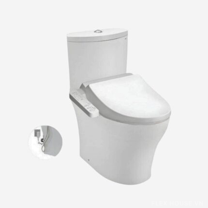 Bồn cầu nắp điện tử 2 khối men sứ chống dính TOTO CS838DW18
