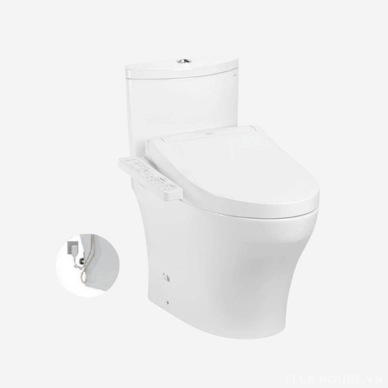 Bồn cầu nắp điện tử 2 khối xả xoáy tornado cao cấp TOTO CS838DW16 (1) Bồn cầu nắp điện tử 2 khối xả xoáy tornado cao cấp TOTO CS838DW16