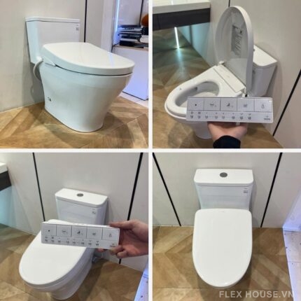 Bồn cầu nắp rửa điện tử Washlet S7 liền khối TOTO MS857CDW23