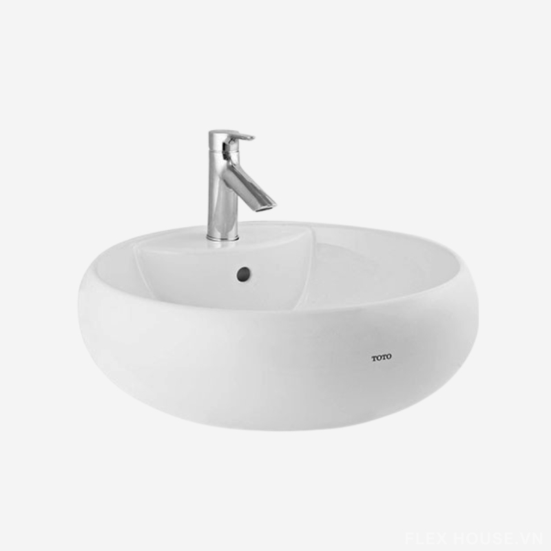 Chậu lavabo đặt bàn dáng tròn chống dính TOTO LT367CR (1) Chậu lavabo đặt bàn dáng tròn chống dính TOTO LT367CR 1