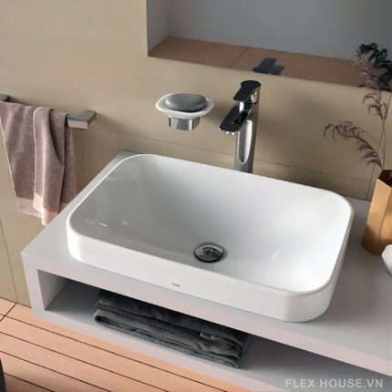 Chậu lavabo đặt bàn men sứ chống dính TOTO LT5716