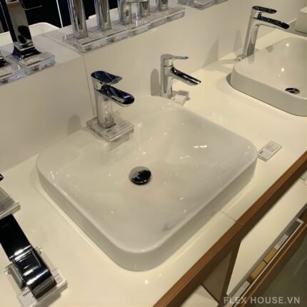 Chậu lavabo men sứ cao cấp đặt bàn TOTO LT5615C