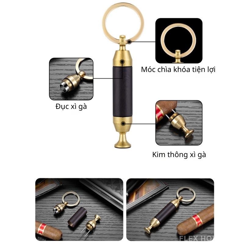 Đục xì gà 2 đầu kèm móc khóa tiện dụng CGL1145 10 Đục xì gà 2 đầu kèm móc khóa tiện dụng CGL1145 16