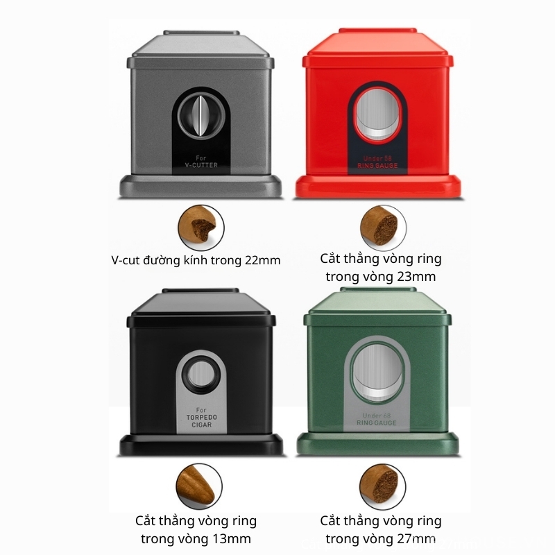 Dụng cụ cắt cigar để bàn 4 lưỡi đa màu CGL7751 8 Dụng cụ cắt cigar để bàn 4 lưỡi đa màu CGL7751 23