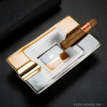Gạt tàn cigar gốm sứ cao cấp viền vàng CGL0990