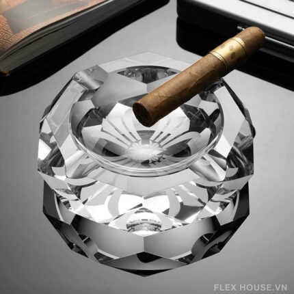 Gạt tàn cigar pha lê chạm khắc tinh xảo CGL4459