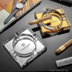 Gạt tàn pha lê cao cấp 4 rãnh gác xì gà CGL2045