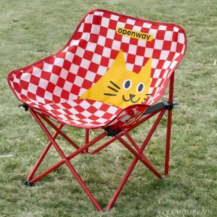 Ghế cắm trại gấp gọn hình mèo cờ vây XU3490