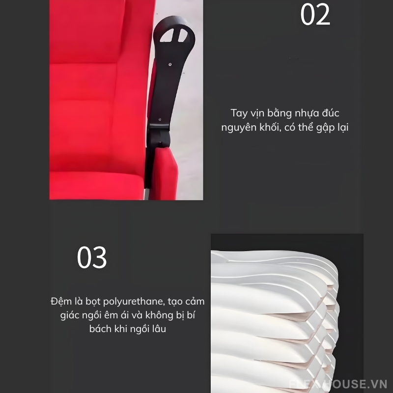 Ghế ngồi hội trường rạp chiếu phim hiện đại HC9146 7 Ghế ngồi hội trường rạp chiếu phim hiện đại HC9146 11