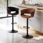 Ghế quầy bar Bauhaus lưng tựa điều chỉnh xoay 360 XH8795