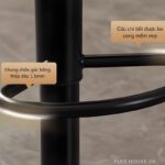 Ghế quầy bar Bauhaus lưng tựa điều chỉnh xoay 360 XH8795