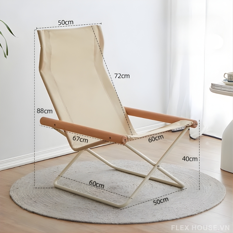 Ghế xếp thư giãn đọc sách tay vịn gỗ hiện đại HJ0625 15 Ghế xếp thư giãn đọc sách tay vịn gỗ hiện đại HJ0625 25