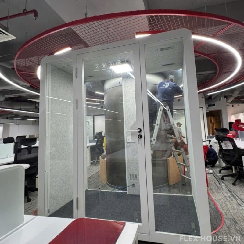 Giải pháp cabin cách âm cho văn phòng tại Mê Linh Point Tower