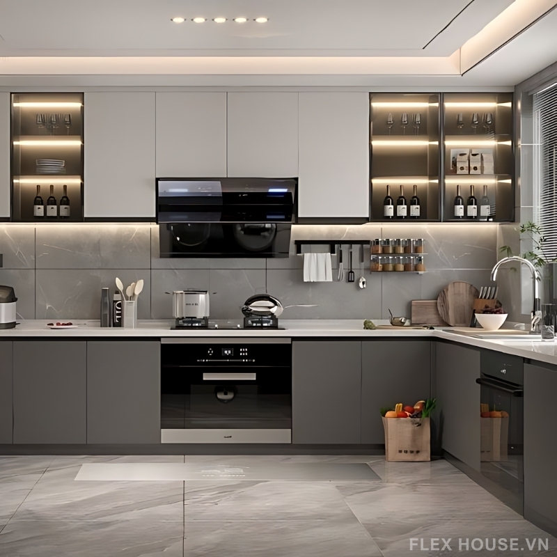 Cách Bố Trí Phụ Kiện Tủ Bếp Hợp Lý Giúp Không Gian Bếp Gọn Gàng