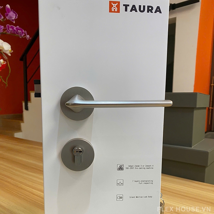 Khoá cửa phân thể tay gạt hợp kim Taura D72Z218 4 Khoá cửa phân thể tay gạt hợp kim Taura D72Z218 10