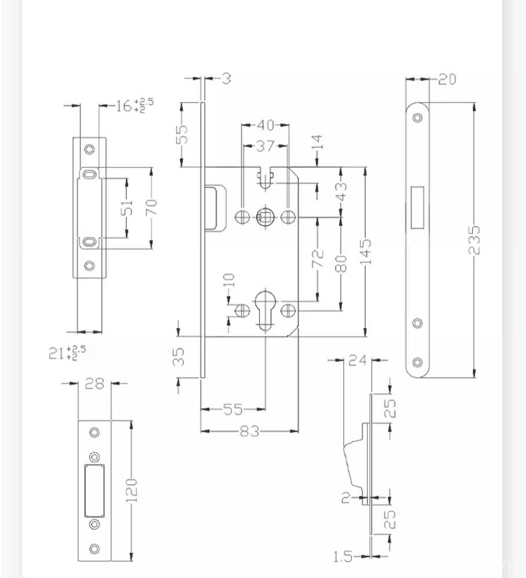 Khoá cửa phân thể tay gạt phòng ngủ Taura D72Z203 12 Khoá cửa phân thể tay gạt phòng ngủ Taura D72Z203 18