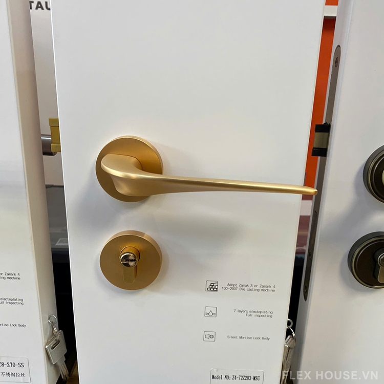 Khoá cửa phân thể tay gạt phòng ngủ Taura D72Z203 9 Khoá cửa phân thể tay gạt phòng ngủ Taura D72Z203 15