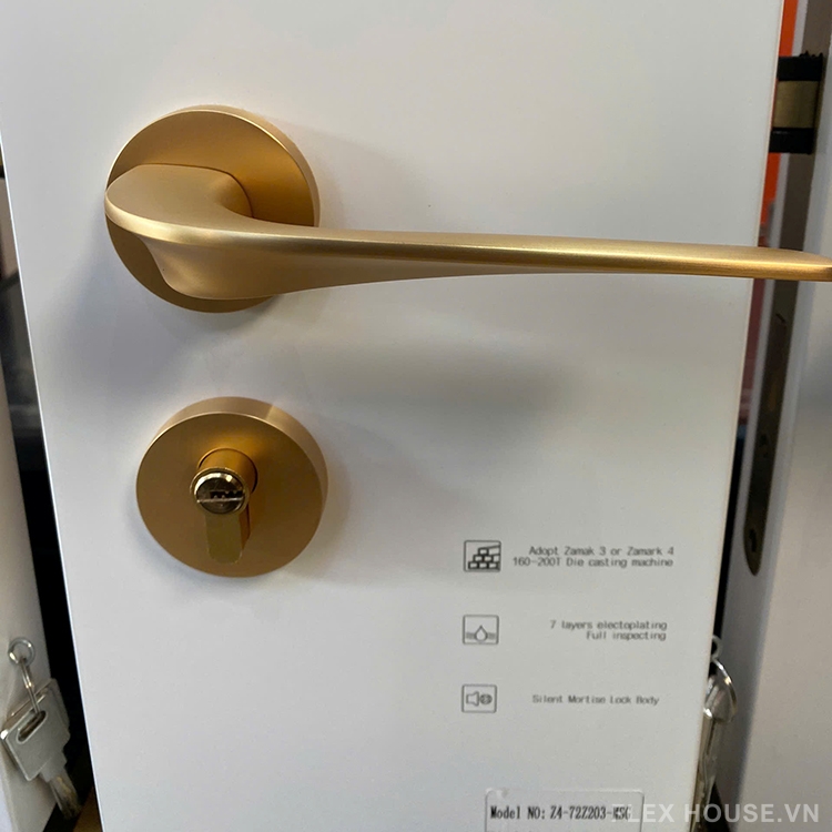 Khoá cửa phân thể tay gạt phòng ngủ Taura D72Z203 6 Khoá cửa phân thể tay gạt phòng ngủ Taura D72Z203 12