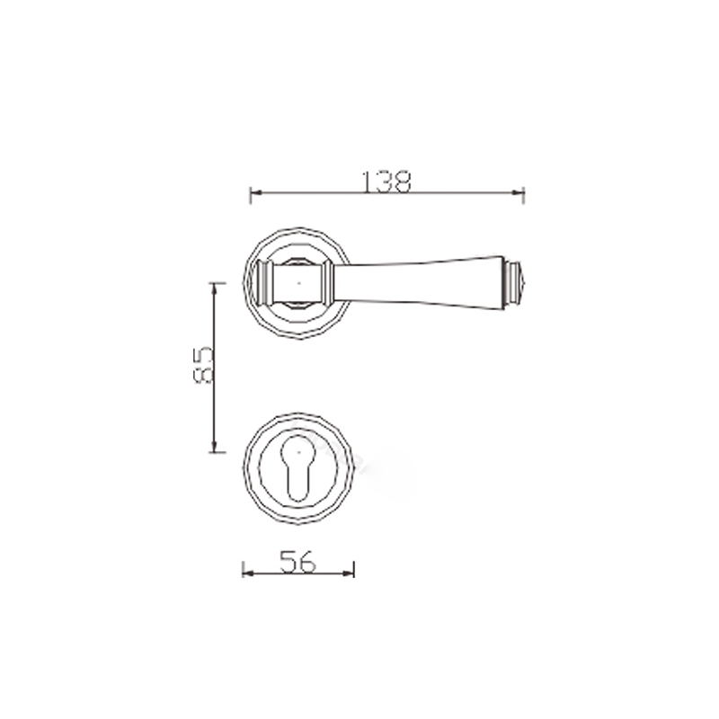 Khoá cửa phòng hợp kim kẽm kiểu Pháp Taura C82Z50 10 Khoá cửa phòng hợp kim kẽm kiểu Pháp Taura C82Z50 15