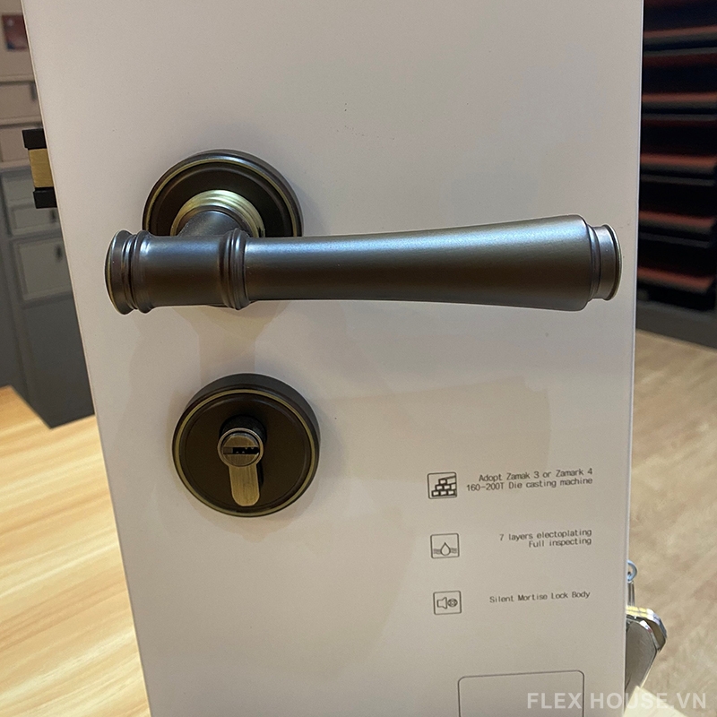 Khoá cửa phòng hợp kim kẽm kiểu Pháp Taura C82Z50 5 Khoá cửa phòng hợp kim kẽm kiểu Pháp Taura C82Z50 10