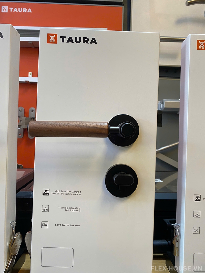 Khoá cửa phòng tay gạt phối gỗ tự nhiên Taura D72Z267 5 Khoá cửa phòng tay gạt phối gỗ tự nhiên Taura D72Z267 11