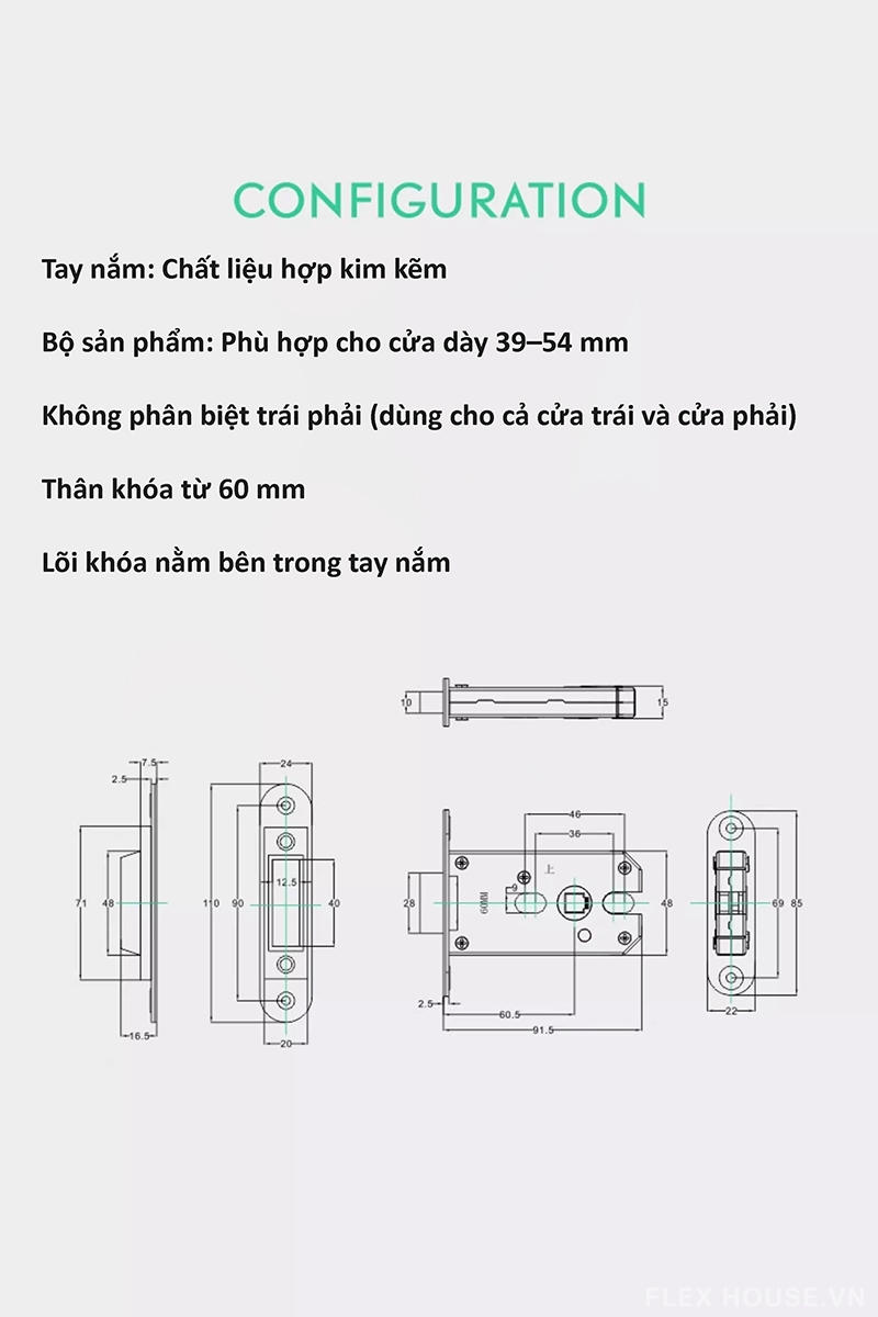 Khóa cửa tay nắm tròn hợp kim kẽm Taura Z8-269X 12 Khóa cửa tay nắm tròn hợp kim kẽm Taura Z8-269X 18
