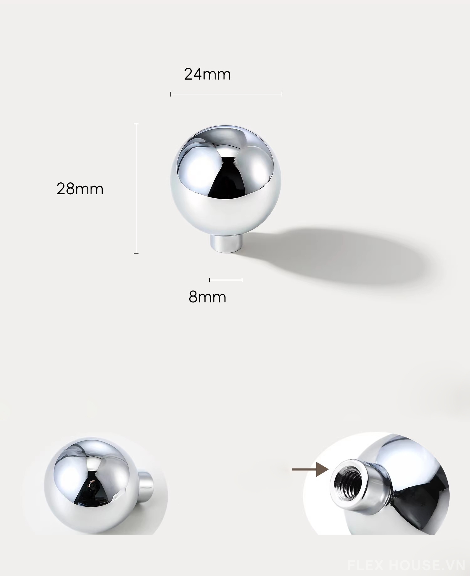 Núm tay nắm cánh tủ kẹo hồ lô sáng tạo JM3633 6 Núm tay nắm cánh tủ kẹo hồ lô sáng tạo JM3633 9