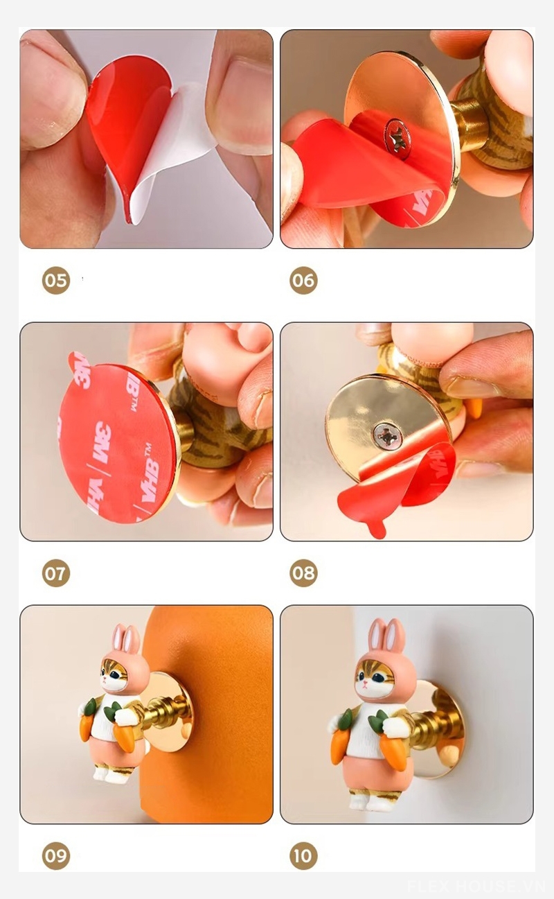 Núm tay nắm tủ chú mèo đáng yêu JM260 12 Núm tay nắm tủ chú mèo đáng yêu JM260 18