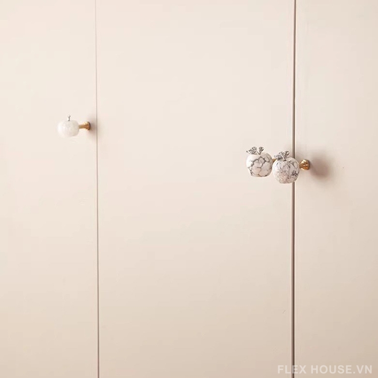 Núm tay nắm tủ đá cẩm thạch hình quả táo ZPK23123 5 Núm tay nắm tủ đá cẩm thạch hình quả táo ZPK23123 9