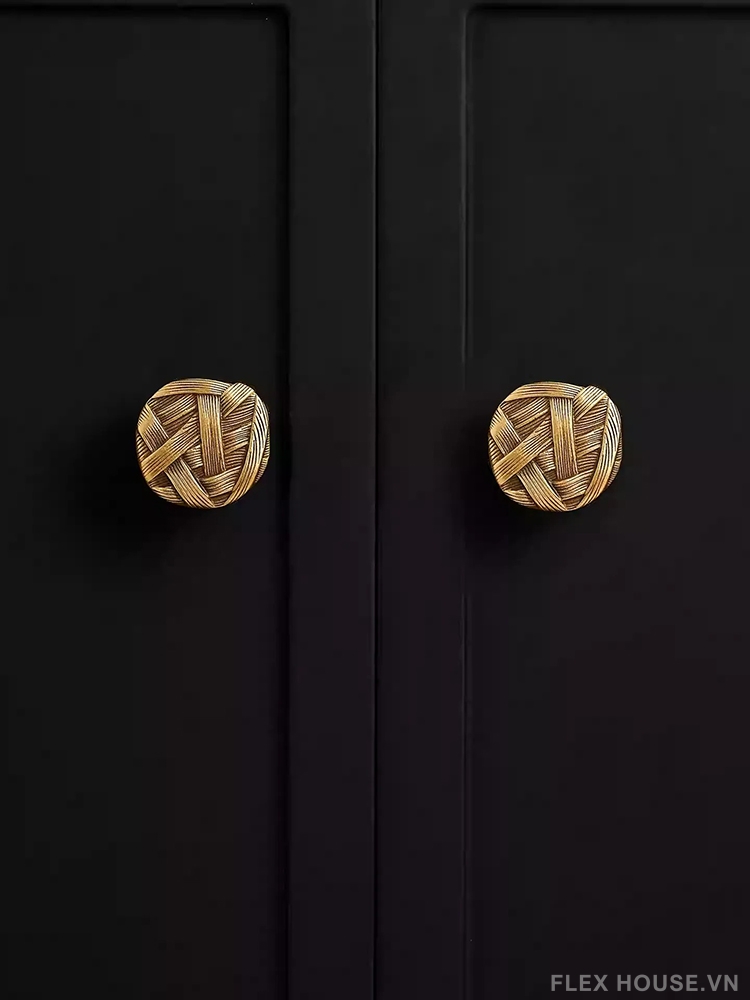 Núm tay nắm tủ đồng đan chéo cổ điển Woven Knot LT7587 7 Núm tay nắm tủ đồng đan chéo cổ điển Woven Knot LT7587 12