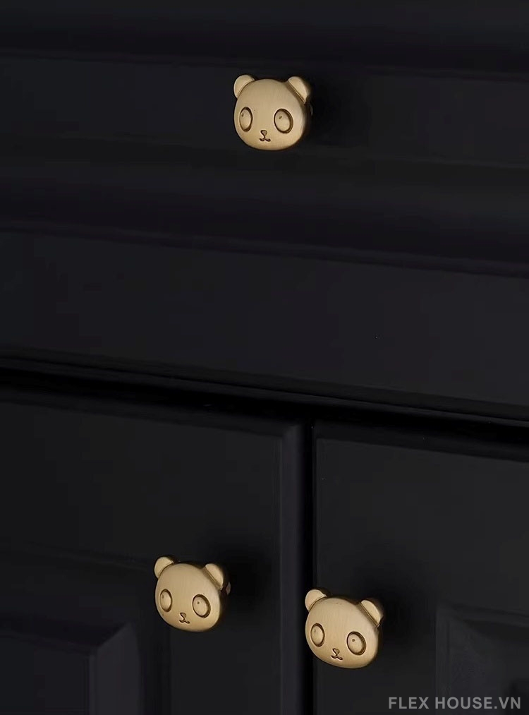 Núm tay nắm tủ đồng hình chú gấu PT0022 8 Núm tay nắm tủ đồng hình chú gấu PT0022 13