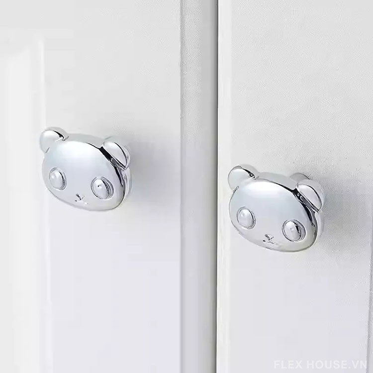 Núm tay nắm tủ đồng hình chú gấu PT0022 7 Núm tay nắm tủ đồng hình chú gấu PT0022 12
