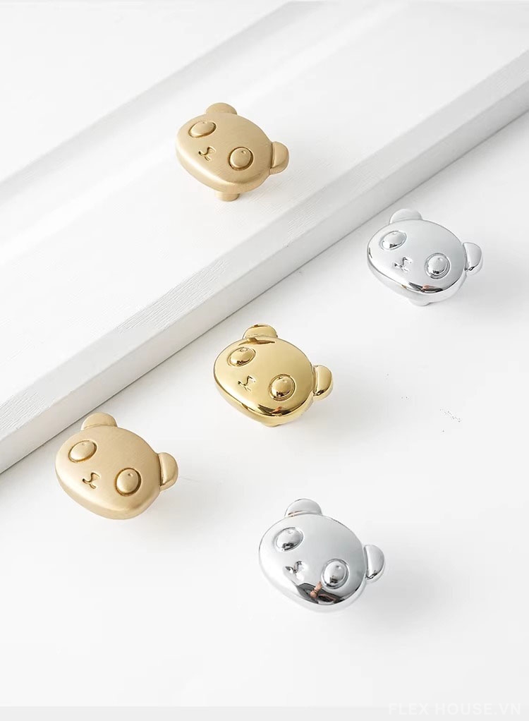 Núm tay nắm tủ đồng hình chú gấu PT0022 3 Núm tay nắm tủ đồng hình chú gấu PT0022 8