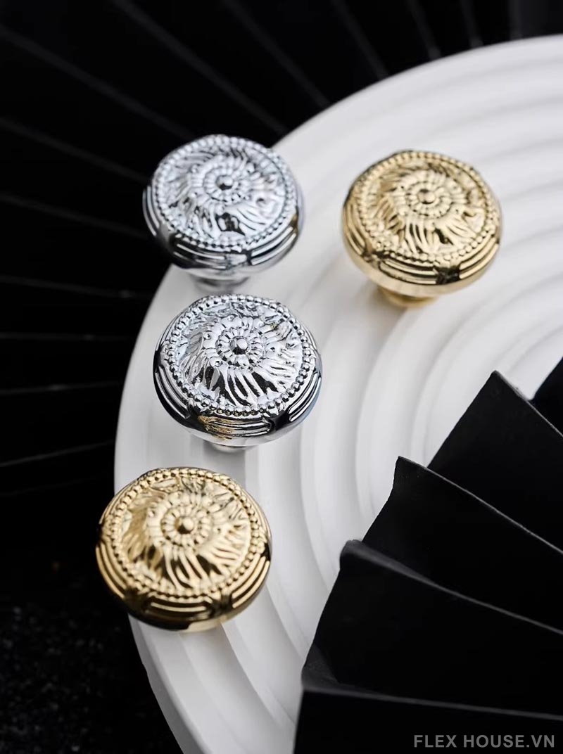 Núm tay nắm tủ đồng hoa văn Sunflower LT7160 2 Núm tay nắm tủ đồng hoa văn Sunflower LT7160 7